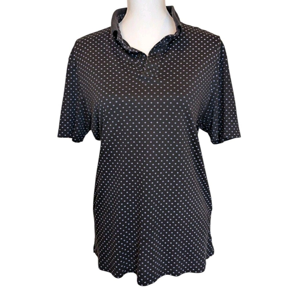 MURANO SLIM FIT SHORT SLEEVE POLO SHIRT WOMEN'S SIZE LARGE BLACK